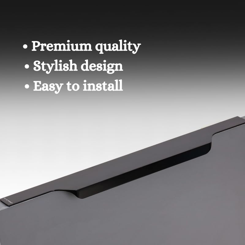 FIT N FORGET Square 26 inch Black Aluminum Profile Handle for Kitchen,Wardrobe Kitchen Handle,Cabinet Handle(Pack of 1) 1