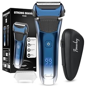 Rasierer Herren Elektrisch [2026 New] Elektrorasierer mit 3 Flexiblen Klingen & Reiseetui, Rasierapparat mit Präzisionstrimmer, Nass/Trocken-Rasierer, 120Min Laufzeit, wiederaufladbar, Geschenke