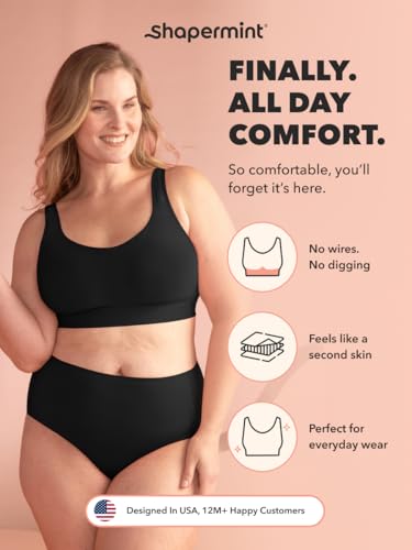 Image of SHAPERMINT Wireless Bras for Women No Underwire - Small to Plus Size Bralettes with Support and Natural Lift