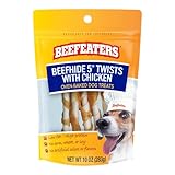 Beefeaters Beefhide 5in Twist with Real Chicken, 10oz – Protein-Rich Dog Treats for Clean Teeth, Ideal for Training & All Dog Sizes