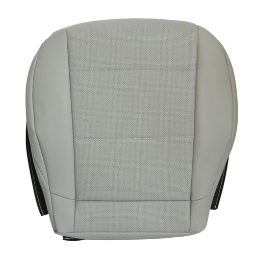 SecosAutoparts Driver or Passenger Side Bottom Replacement Perforated Gray Leather Seat Cover Compatible with Mercedes-Benz W203 2005 2006 2007