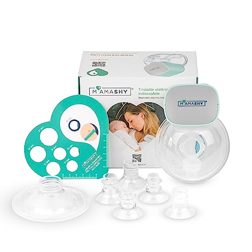 MAMASHY PLUS KIT BIS - Set aus Zwei Milchpumpe Elektrisch, Elektrische Milchpumpe Freihändig Tragbar, Gleichzeitiges Abpumpen, Ergonomisch und Leise aus Weichem Silikon, BPA-frei, Stillen Neugeborene