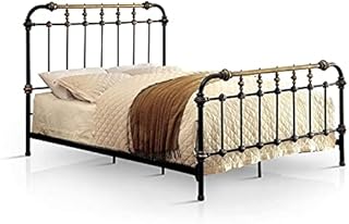 Furniture of America Cecil Transitional Metal Twin Spindle Bed in Antique Black