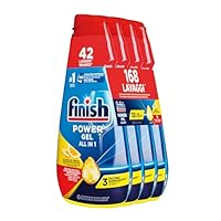 Finish Powergel Gel Detersivo per Lavastoviglie Liquido, Multiazione, Poteri Sgrassanti, Gel...