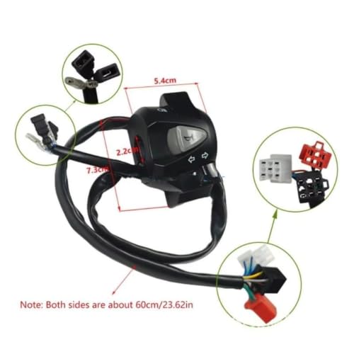 Commande clignotant moto universelle et interrupteur guidon - 5