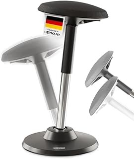 Motion Tabouret Ergonomique - Chaise de Bureau Assis-Debout à Hauteur Réglable avec Assise Extra Larges, Tabouret Bureau Qui prévient Les douleurs dorsales et cervicales Motion Tabouret Ergonomique - Chaise de Bureau Assis-Debout à Hauteur Réglable avec Assise Extra Larges, Tabouret Bureau Qui prévient Les douleurs dorsales et cervicales