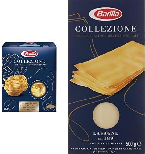 Barilla Tagliatelle Makarna 450 g. ve Barilla Lazanya (Lasagne) Makarna 500 g.