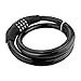 Sanwo Security Bike Lock 4 Digit Resettable Combination Cable Lock for Bicycle, 2 Feet x 1/2 Inch (Black)