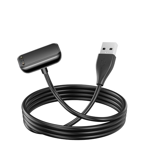 TwinkleHom 3.3Ft Charger for Fitbit Charge 6/Charge 5 Magnetic USB Charging Cable Compatible with Fitbit Charge 5/Charge 6 Smartwatch Fitness Tracker (100cm Black)
