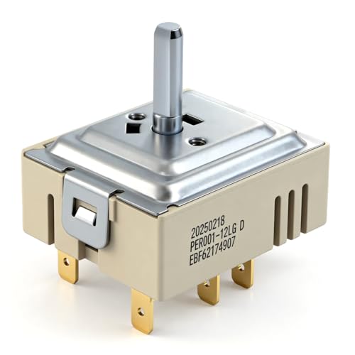 EBF62174907 EBF62174902 Range Surface Element Control Switch Burner Switch for LG Electric Range & Cooktop Replaceable with PER001-12LG D EBF62174904 PER001-12D PER001-12S D PS17631122 AP7225541