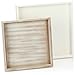 com-four® 2X Vassoio da Portata in Legno - Vassoio Vintage di Diverse Dimensioni - Moderno Stile Laccato Bianco e Effetto Shabby Chic calcinato (30x30 + 25x25)