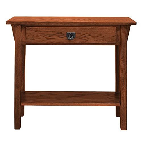 Leick Home Mission Console Table, Solid Wood, 1 Storage Drawer, Bottom Display Shelf, Narrow Depth,...