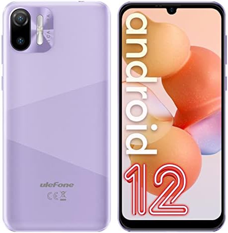 Ulefone Latest Android 12 Unlocked Smartphone, Note 6T (2022), 3GB+64GB, Triple Card Slots, 6.1" Waterdrop Full- Screen Dual 4G Unlocked Cell Phones, AI Camera 13MP+5MP, 3300mAh, Face Unlock - Purple