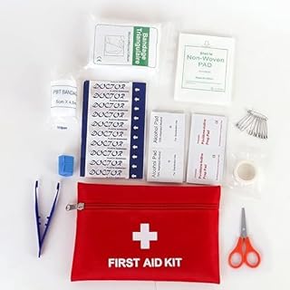 12 Pieces Mini First Aid Kit, Small Compact Medical Emergency Survival Kit for Emergencies at Home, Office, Travel, Hikin...