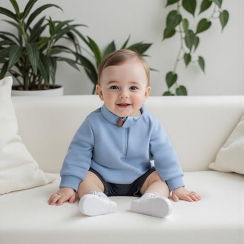 Toddler Baby Boy Girl Crewneck Sweatshirt Kids Cotton Long Sleeve Solid Color Pullover Top Fall Winter Clothes4