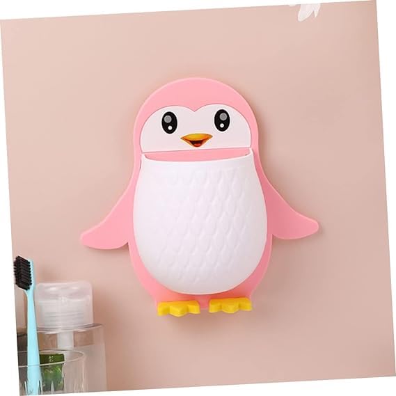 Penguins Shape Toothbrush Holder Plastic Stand for Toothpaste, Comb, Brush, Cream, Lotion Kids Bathroom Cup Drain Waterproof Self-Adhesive(Multicolor, Pack of 1) (B0DG96VT4J) Amazon Price History, Amazon Price Tracker