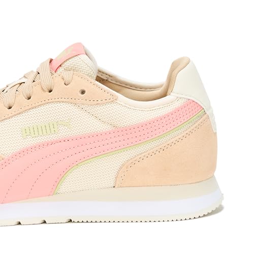 PUMA Women's ST Miler Shoes, Alpine Snow-Pink Fruit-Almond-Pistachio Green, 7.5