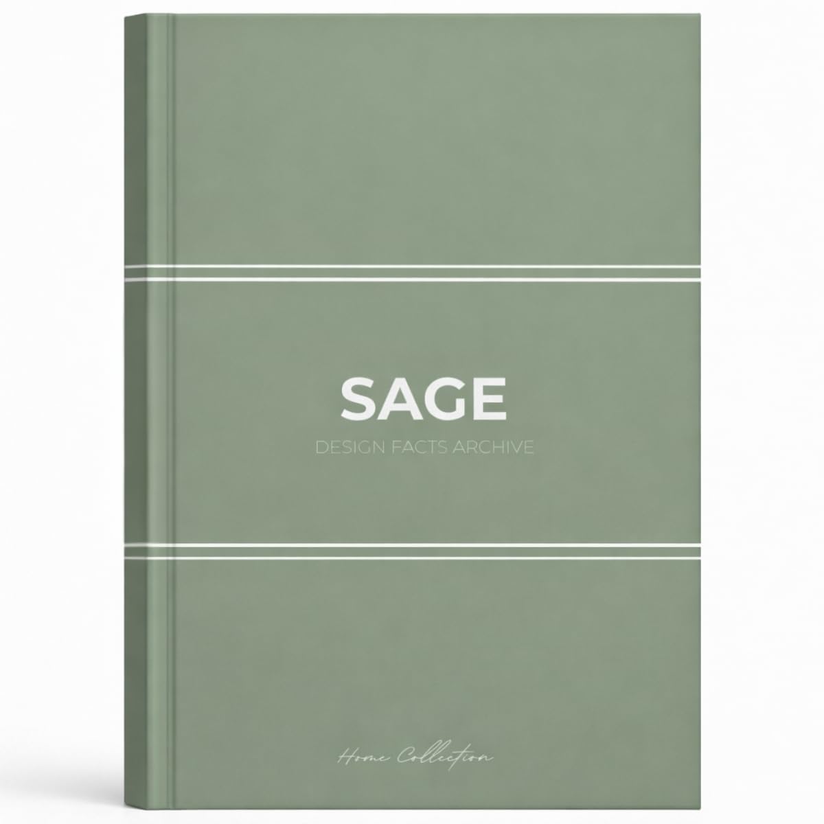 Large Green Coffee Table Book SAGE Design Facts Archive: Decorative Neutral Hardcover, Minimalist Faux Display Book with 175 Design Facts for Coffee Tables, Shelves & Home Decor