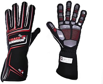 TRACK ARMOUR] Series 4 Racing Glove SFI 3.3/5 Nomex Fabric Silicon Grip