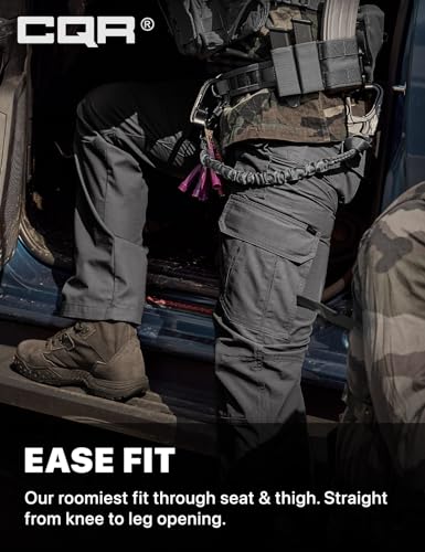 Image of CQR Men's Tactical Pants, Water Resistant Ripstop Cargo Pants, Lightweight EDC Work Hiking Pants, Outdoor Apparel