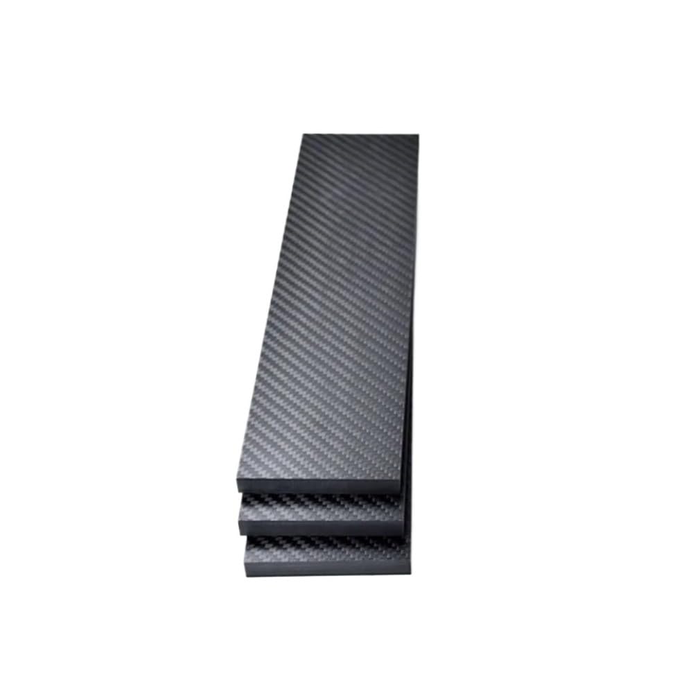 Arkusz z czystego włókna węglowego 3K o wysokiej twardości, 100x250 mm - matowy materiał modelarski z włókna węglowego o splocie skośnym do projektów DIY, 1 szt.(6mm)
