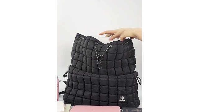 5523 Quilted Backpack , Lightweight Travel Gym Bag, Hiker Pack Drawstring Quilted Backpack for Women Lightweight Puffer Drawstring  main image 4