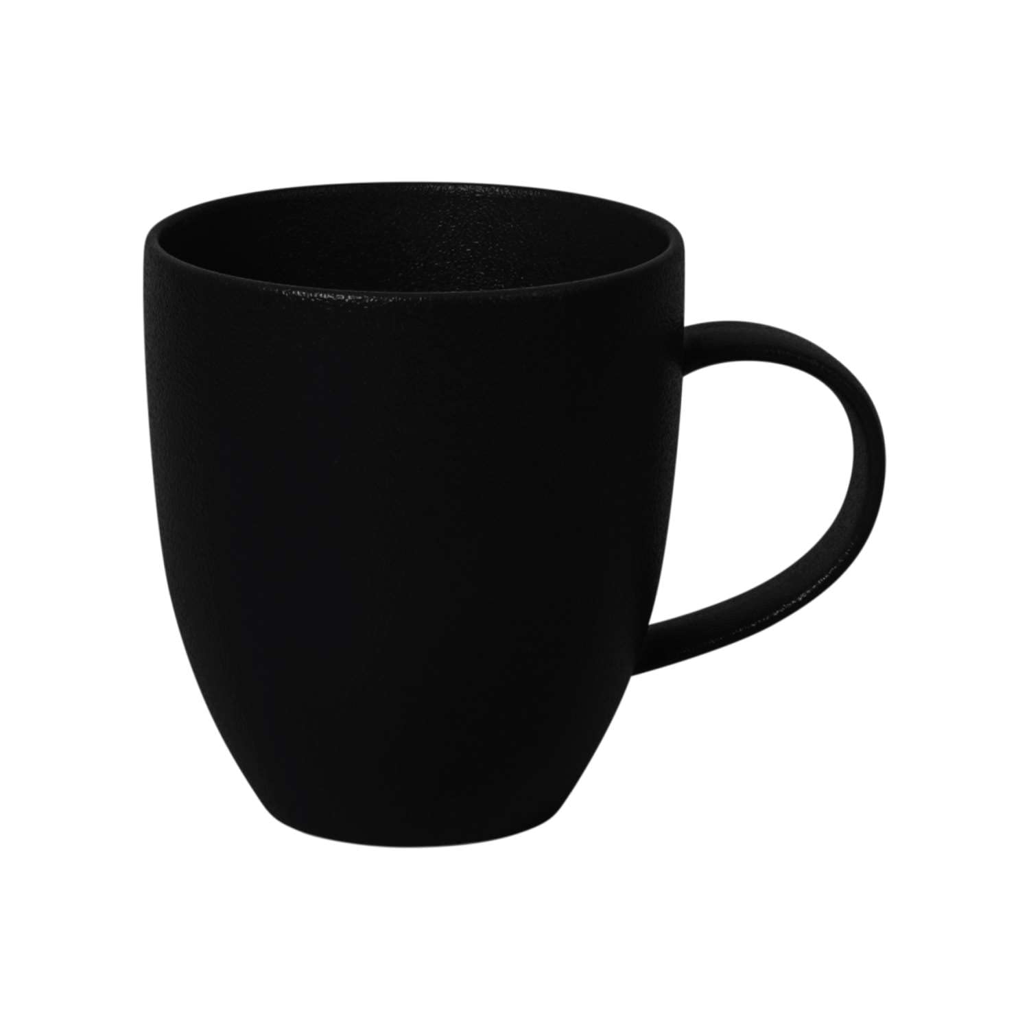 BARALEEPORCELIAN CERAMIC BLACK SAND COUPE MUG, 350 CC (11 3/4 OZ), Pack of 6, 095631A-L030, Coffee Mug, Tea Mug, Milk Cups, Mug Set, Cup Set, Coffee Cups, Tea Cups