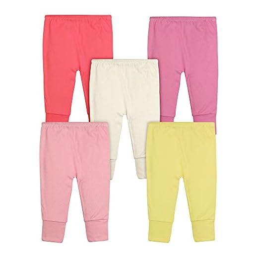 Calça Mijão Bebê Kit 5 Peças Feminino Algodão Cor:Rosa;Tamanho:M