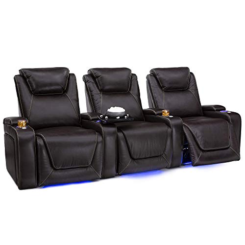 Seatcraft Pantheon Home Theater Seating Brown Single Recliner