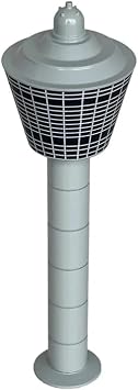 1/400 Scale Control Tower Model 6.5 Inches Airport Tower Set Aircraft Scene Accessory for Aviation Enthusiast
