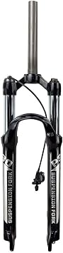 Mountain Bike Suspension Fork 26/27.5/29 Inch 90mm Travel Bike Oil Fork Disc Brake Bicycle Front Fork 1-1/8" QR 9mmBlack RL,27.5inch