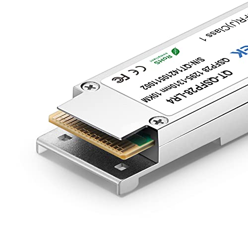 Image of QSFPTEK 100G QSFP28 Transceiver LC Single-Mode 100GBASE-LR4 Module for Juniper Networks JNP-QSFP-100G-LR4 (LWDM, 10km, with DDM)