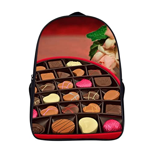 Sac à dos scolaire mode chocolat pour enfants avec grand compartiment 3D