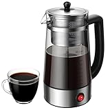 KIDISLE Percolator Coffee Pot Electric, 10-Cup Electric Coffee Percolator with Auto Keep Warm, Stainless Steel Basket, Borosilicate Glass, Cool-Touch Handle
