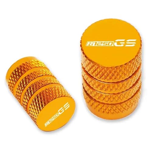 Capuchon de potence et bouchons de valve pneu jaune pour moto BMW GS