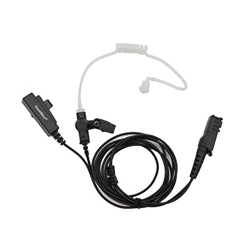 GoodQbuy® 2-Wire Covert Acoustic Tube Two-Way Radio Surveillance Earpiece Kit is Compatible with Motorola Radio XPR3300 XPR3500 XIR P6620 XIR P6600 DP2400 DP2600 E8600 E8608 MotoTRBO