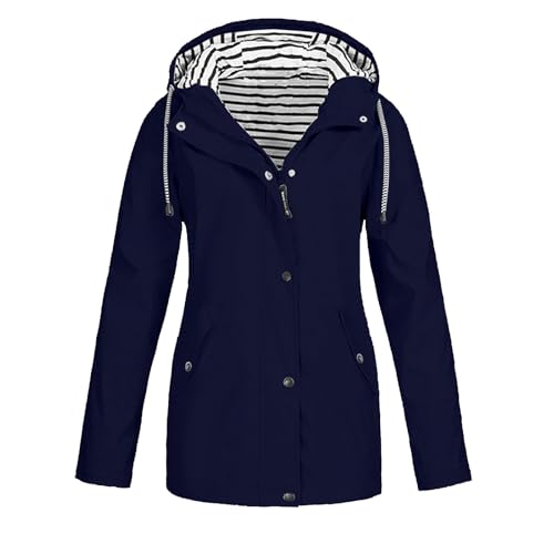 Manteau capuche imperméable mi saison pour femme coupe-vent outdoor