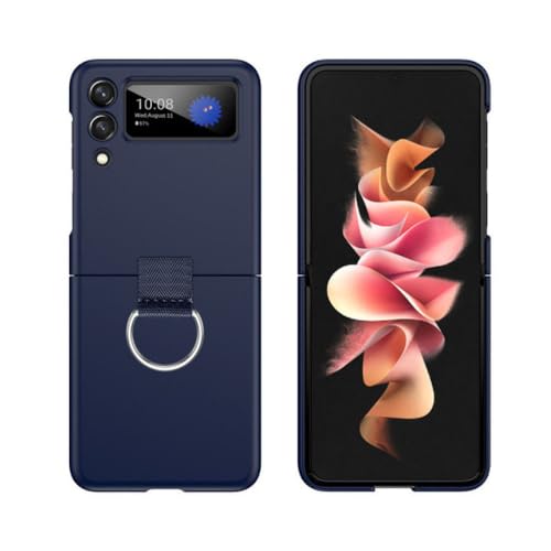 Housse Samsung Z Flip 5 fine couleur bleu foncé pour le quotidien