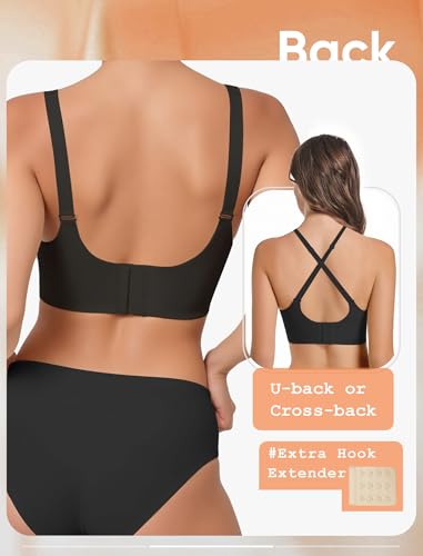 Image of Wireless Bras for Women No Underwire Seamless Buttery Bralettes Smoothing Women's Bras Full Coverage Shapedly Bra