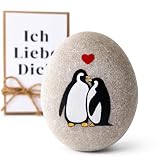 Ich liebe dich Geschenk – Pinguin Geschenkbox mit Karte & Spruch, Jahrestag Geschenk für Freundin & Freund