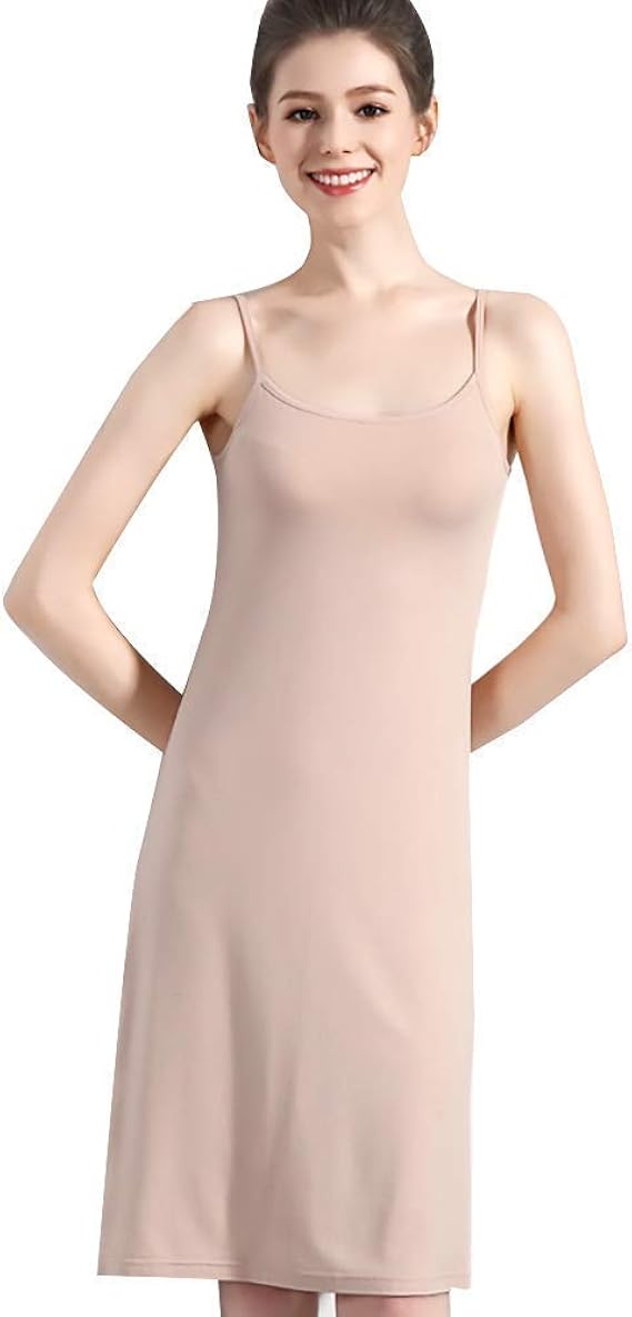Amazon Co Jp ブルー Eye カップ付き キャミソール ロング インナー ワンピース ゆったり 滑らか 吸汗速乾 肌触りよい 五色 ファッション