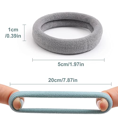 Image of Bessrung 100PCS Cool Color Seamless Elastic Hair Ties No Damage for Women