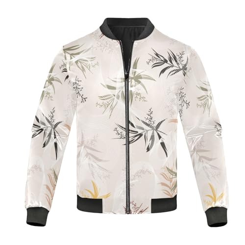 KLL Jaqueta de chuva masculina com padrão de folhas, leve, impermeável, impermeável, jaqueta masculi