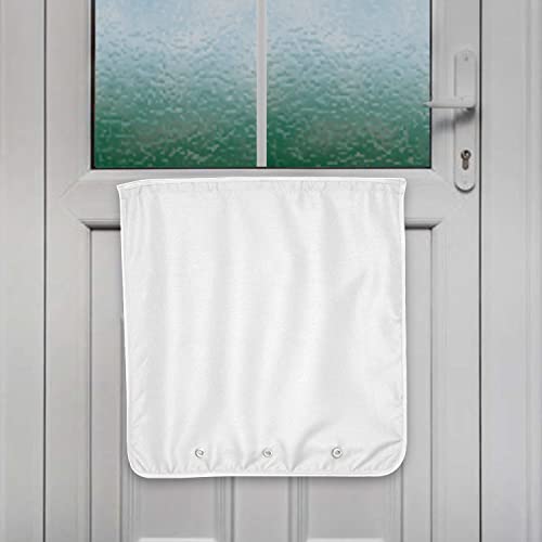 Image of Slimline Mail Slot Catcher for Door (20.4 inch W x 20 inch D), Letterbox Catcher for Glass, Wood & Metal Doors - Strong Adhesive, Indoor Post Catcher for Small Packages & Magazines (White)