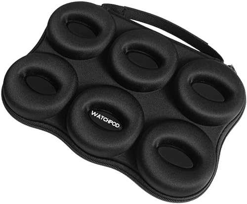 WATCHPOD Six Watch Travel Case Storage Holder Box for 6 ...