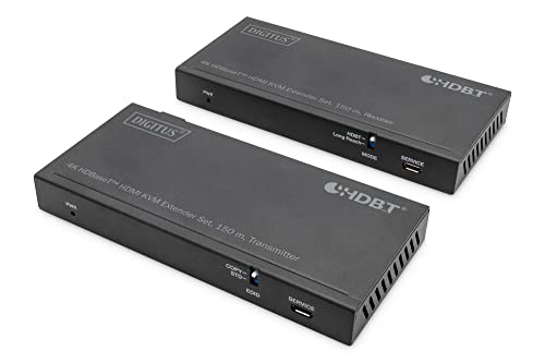 Extender KVM HDMI HDBaseT DIGITUS DS-55526 double boîtier émetteur récepteur 4K avec infrarouge