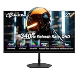 ArcticPro 27 Inch Gaming Monitor 340Hz 300Hz, QHD 1440p Monitor, 1ms, IPS