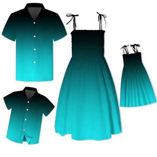 Image of SANGTREE Family Matching Hawaiian Outfits , Casual Beach Travel Clothes ,Vacation Clothing Set for Women & Men & Girls & Boys