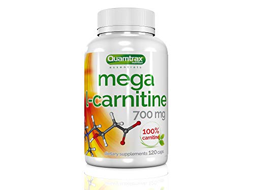 Quamtrax Nutrition - Mega L-Carnitina - 120 cápsulas - 700 mg - Metabolismo energético, soporte para el rendimiento y reducción del cansancio