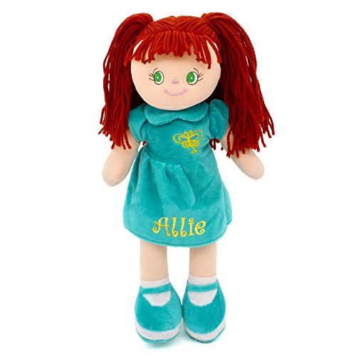 DIBSIES Personalized Butterfly Snuggle Doll - 15 Inch (Red)